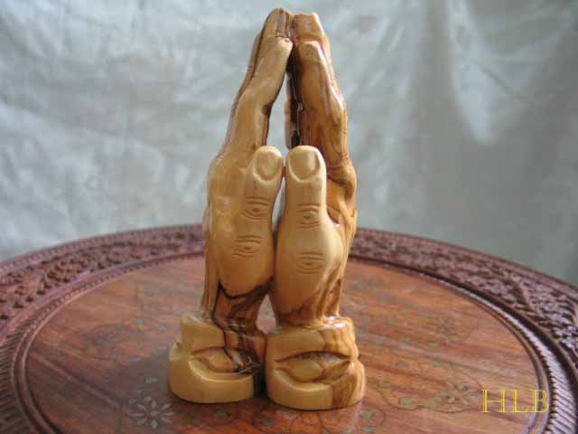 Olive Wood Praying Hands Sculpture