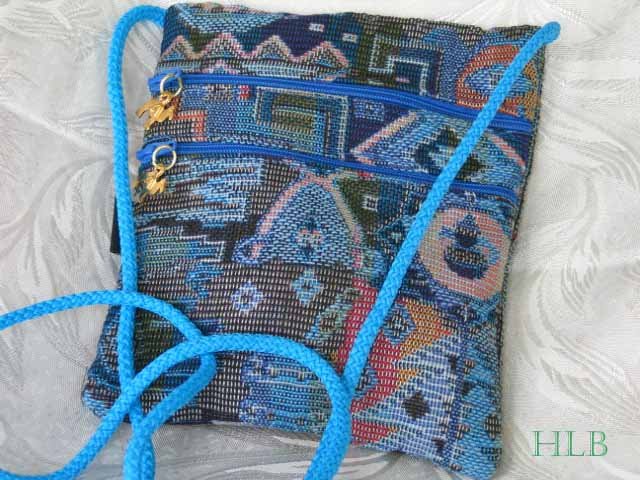 Square - Blue Purse Handbag Tote Sling Bag