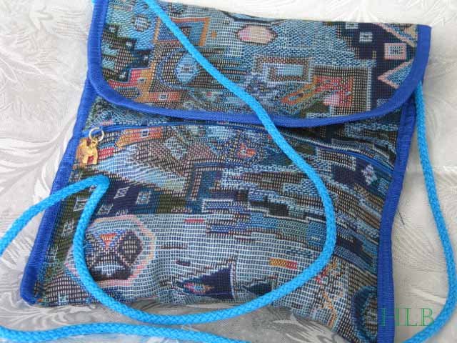 Combo - 2 in 1 Multi Colored Blue Purse Handbag Sling