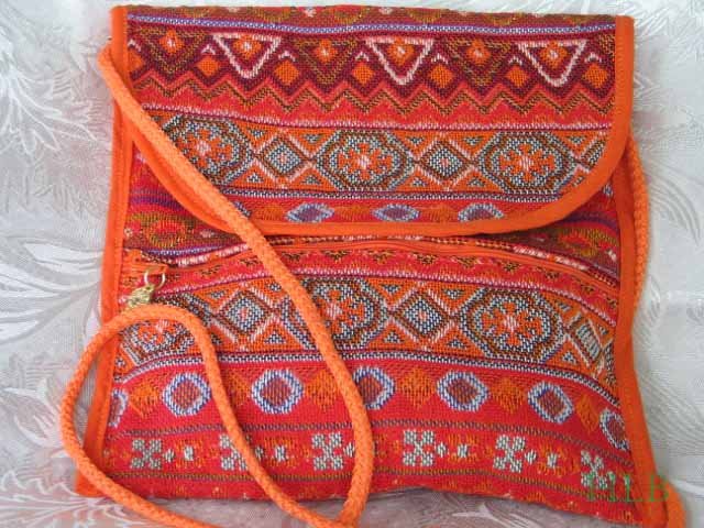 Combo - 2 in 1 Multi Colored Orange Purse Handbag Sling
