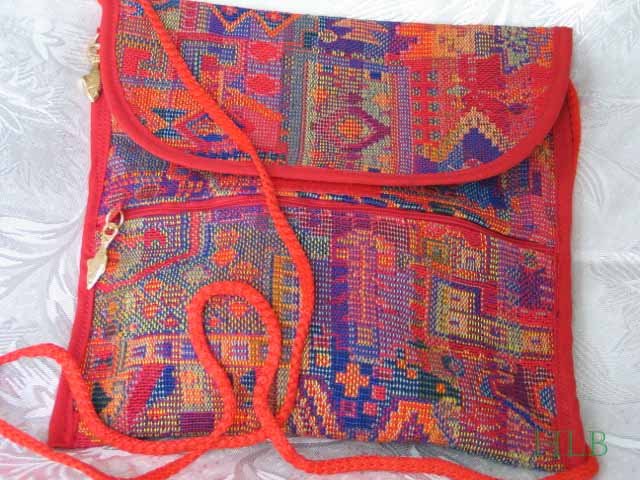 Combo - 2 in 1 Multi Colored Orange Tones Purse Hangbag Sling