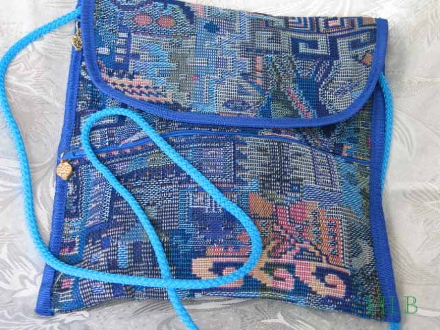 Combo - 2 in 1 Multi Colored Blue Purse Hangbag Sling B