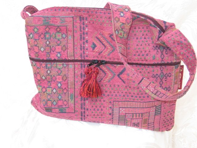 Asil - Ethnic Woven Pink Shoulder Tote / Handbag