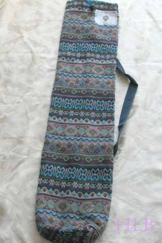 Shofar Bag Ethnic Woven Fabric Blue Medium Size -- M2R