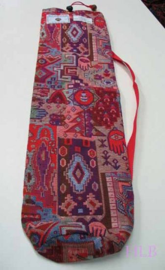 Shofar Bag Ethnic Woven Fabric Red Medium Size -- D21
