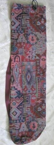 Shofar Bag Ethnic Woven Fabric Red Medium Size -- D21NW