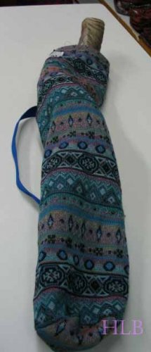 Shofar Bag Ethnic Woven Fabric Blue Medium Size --M2L