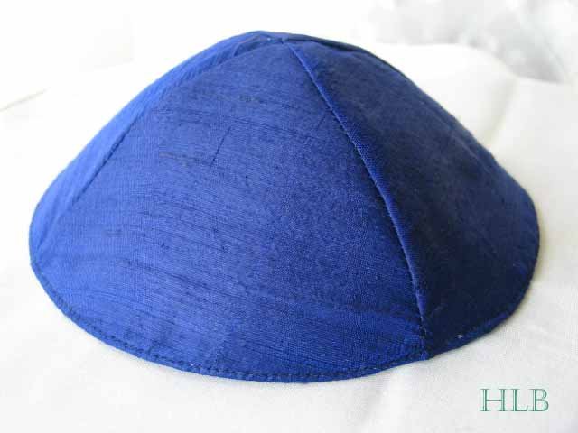 Kippa Raw Silk Emanuel Royal Blue YAR5