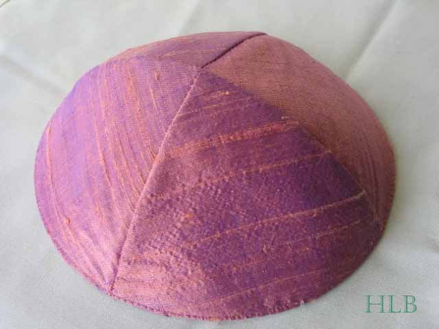 Kippa Raw Silk Emanuel Burgundy YAR3