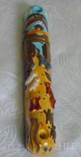 Mezuzah Emanuel Ceramic Hand Painted Noah's Ark -- MPL2