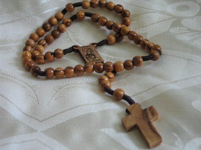 Olive Wood Bethlehem Holy Land Rosary Fatima