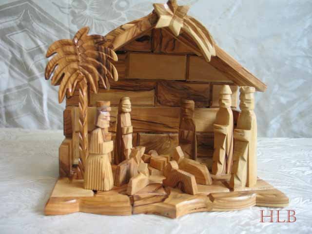 Large Olive Wood Nativity Scene