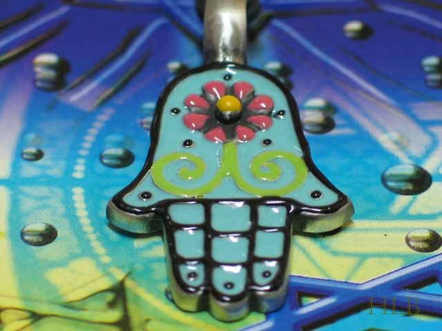 Pewter Hamsa Protection Amulet Necklace For Good Luck