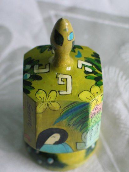 Yair Emanuel Large Hannukah Dreidel & Stand DRL8