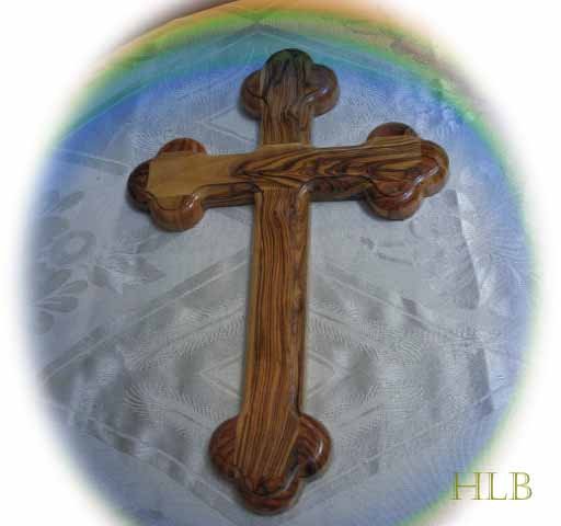 Olive Wood Wall Cross 14 Station 11" Bethlehem