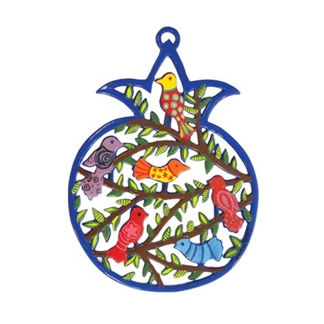 Emanuel Laser Cut Hand Painted Pomegranates - Birds PMM2