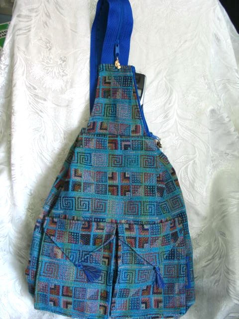 Ethnic Woven Backpack 3 Pockets Shoulder Tote U2L