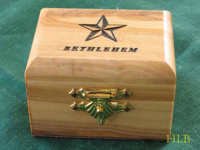 Olive Wood Jewelry Keepsake Box Bethlehem Sm