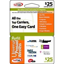 Universal Wireless Prepaid Card $25.00
