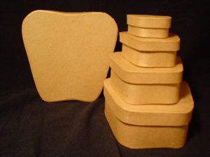 Apple Shaped Paper Mache Boxes