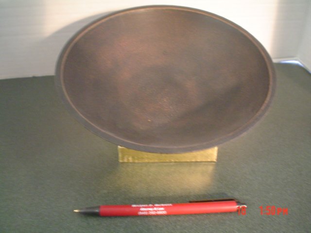 Primitive Black Distressed Antiqued Wood Bowl - Small