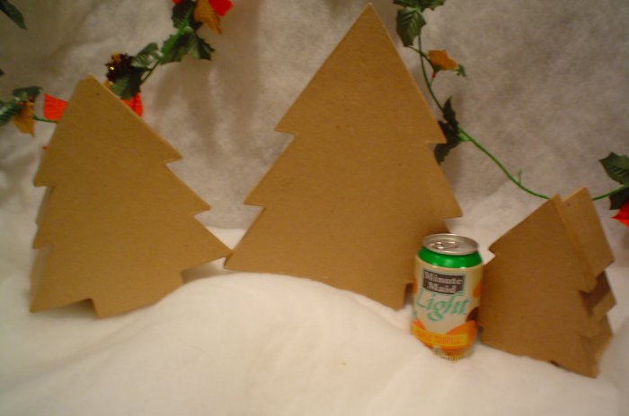 Paper Mache Christmas Tree Boxes Large