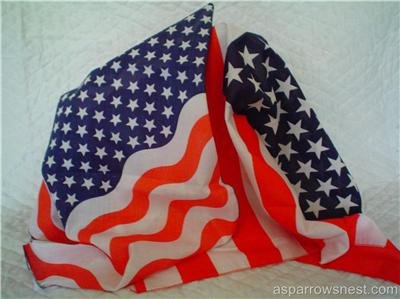 Americana Patriotic Bandannas or Napkins (8)