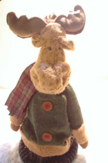 Primitive Christmas Lodge Moose Decoration