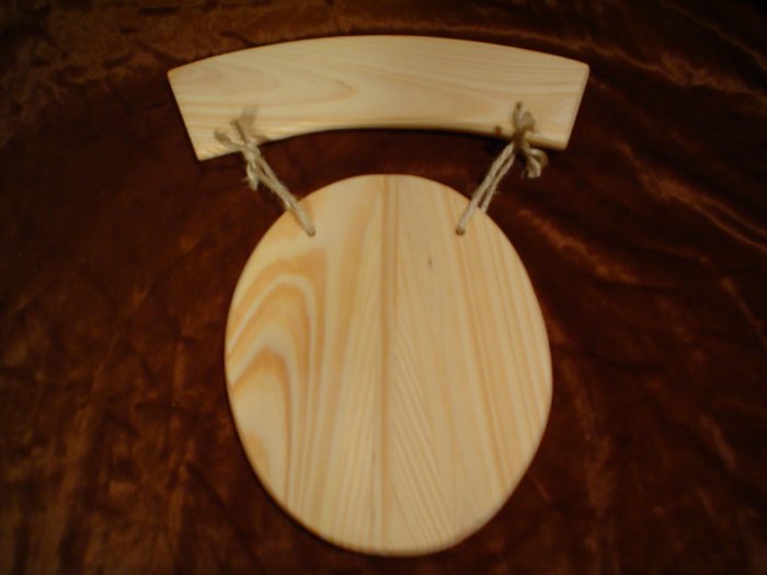TWO PIECE OVAL PLAQUE WITH JUTE~READY TO PAINT