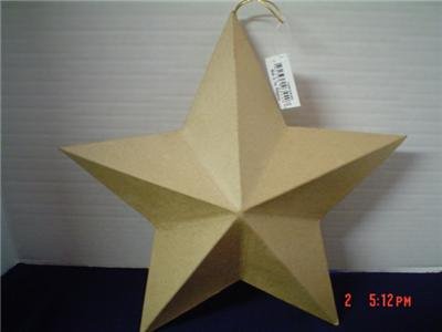 HUGE PAPER MACHE 3D BARN STAR