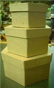 PAPER MACHE ~SMALL HEXAGON SET~READY TO PAINT