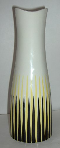 Upsala Ekeby Vase by Lansett Sweden Porcelain Op Art Mid Century