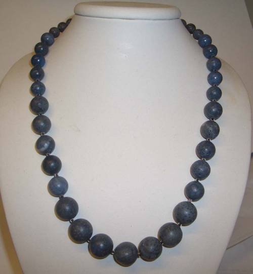 NATURAL BLUE SEA CORAL NECKLACE
