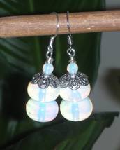 BEAUTIFUL 32.8CTW OPALITE & FIRE OPAL GEMSTONE EARRINGS*DESIGNS by STERLING GEMS JEWELRY*