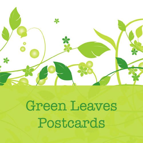 100 Green Leaves Standard Postcards