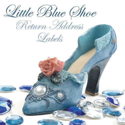 280 Little Blue Shoe Return Address Labels