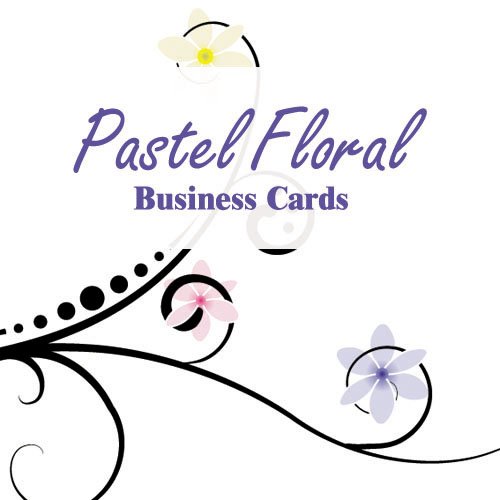 500 Pastel Floral Two-Sided Business Cards