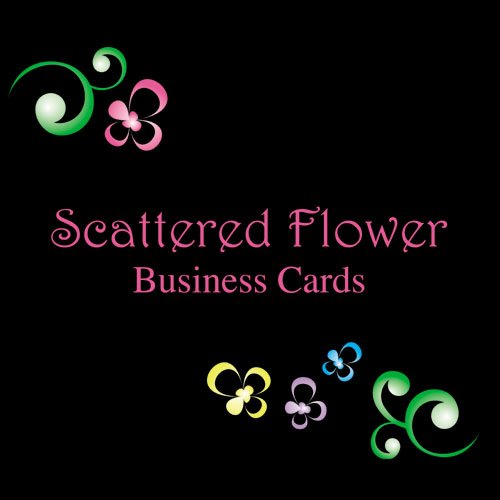 500 Scattered Flower Two-Sided Business Cards