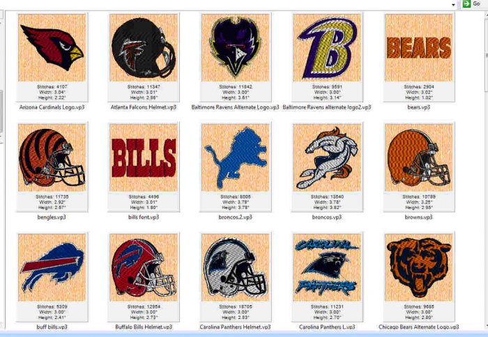 Over 50 NFL Great Logos