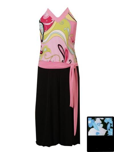 Rare Editions Pink Paisley Gaucho Sz 10 NWT