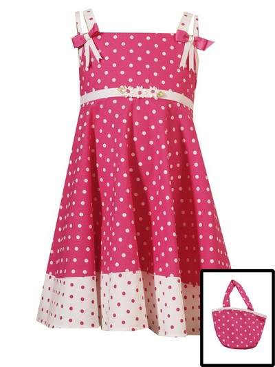 Rare Editions Fuschia Dress with Purse Sz 6X-NWT