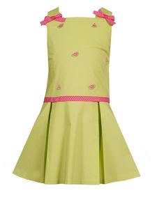 Rare Editions Watermelon Pleated Dress Size 5