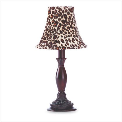 MAHOGANY SAFARI LAMP