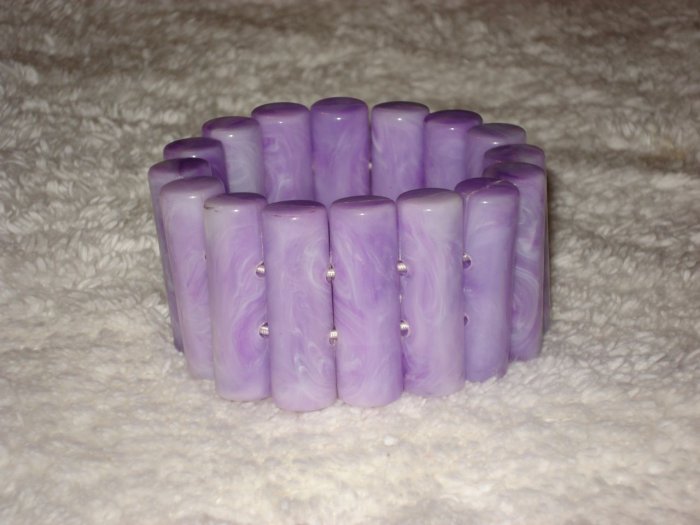Lavender Swirl Purple Expansion Stretch Bracelet
