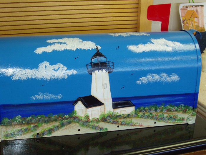 Hand Painted Mailbox Mailboxes With Lighthouse Design 18