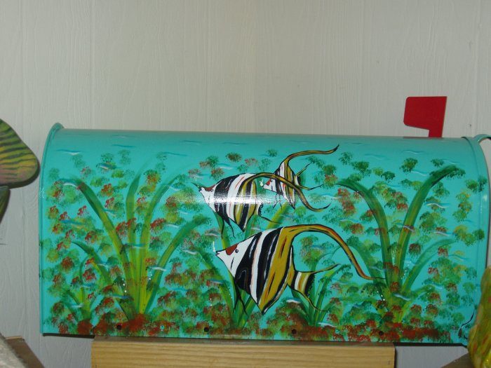 Handpainted Mailbox Angel Fish Hand painted Mailboxes Angel Fish 25