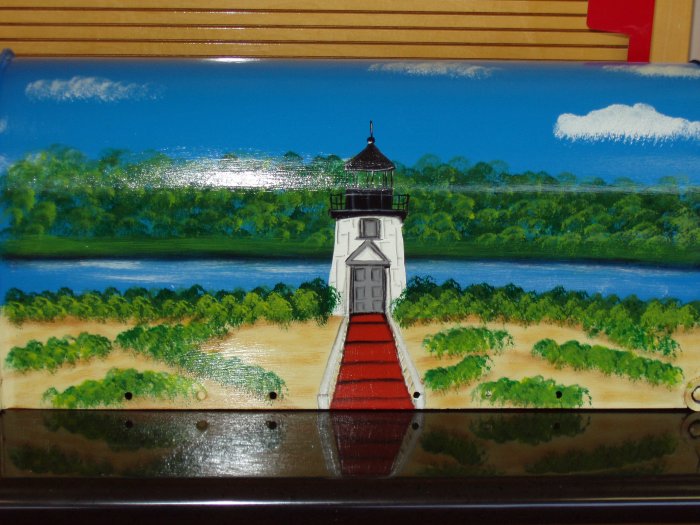 Hand Painted Lighthouse Mailbox Handpainted LIghthouse Mailboxes 26