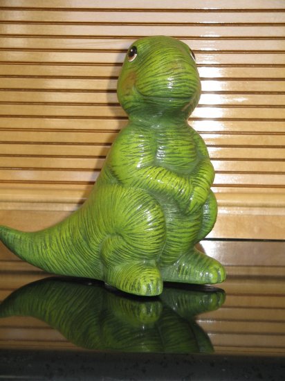 Hand painted Handcrafted Dinosaur Bank