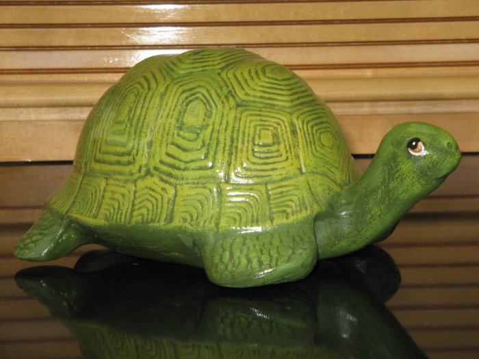 Hand Painted Ceramic Turtle Bank Handcrafted Ceramic