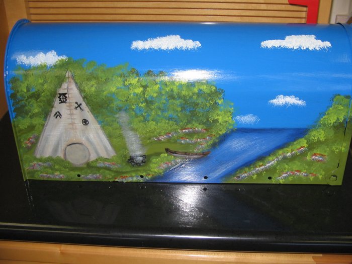 Handpainted Mailbox Mailboxes Native American Themed Hand Painted